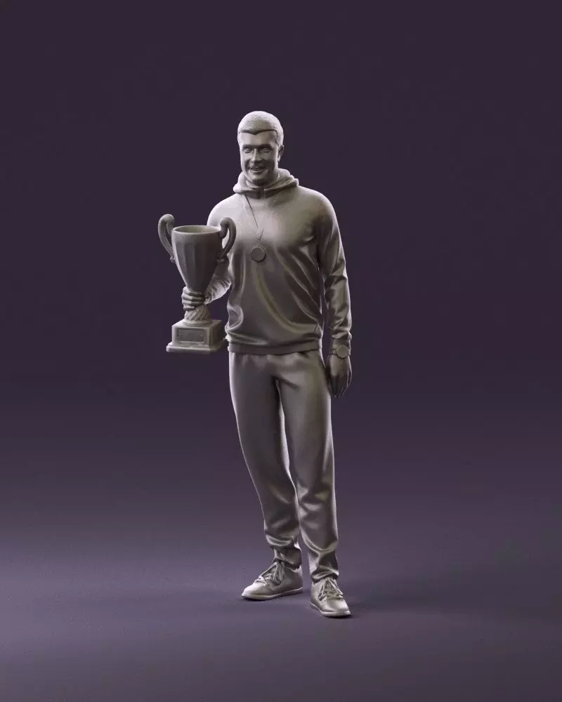 sportsman with cup 1073 3D Print Ready 3D print model_0