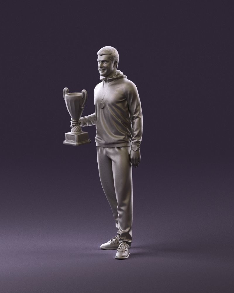 sportsman with cup 1073 3D Print Ready 3D print model_10