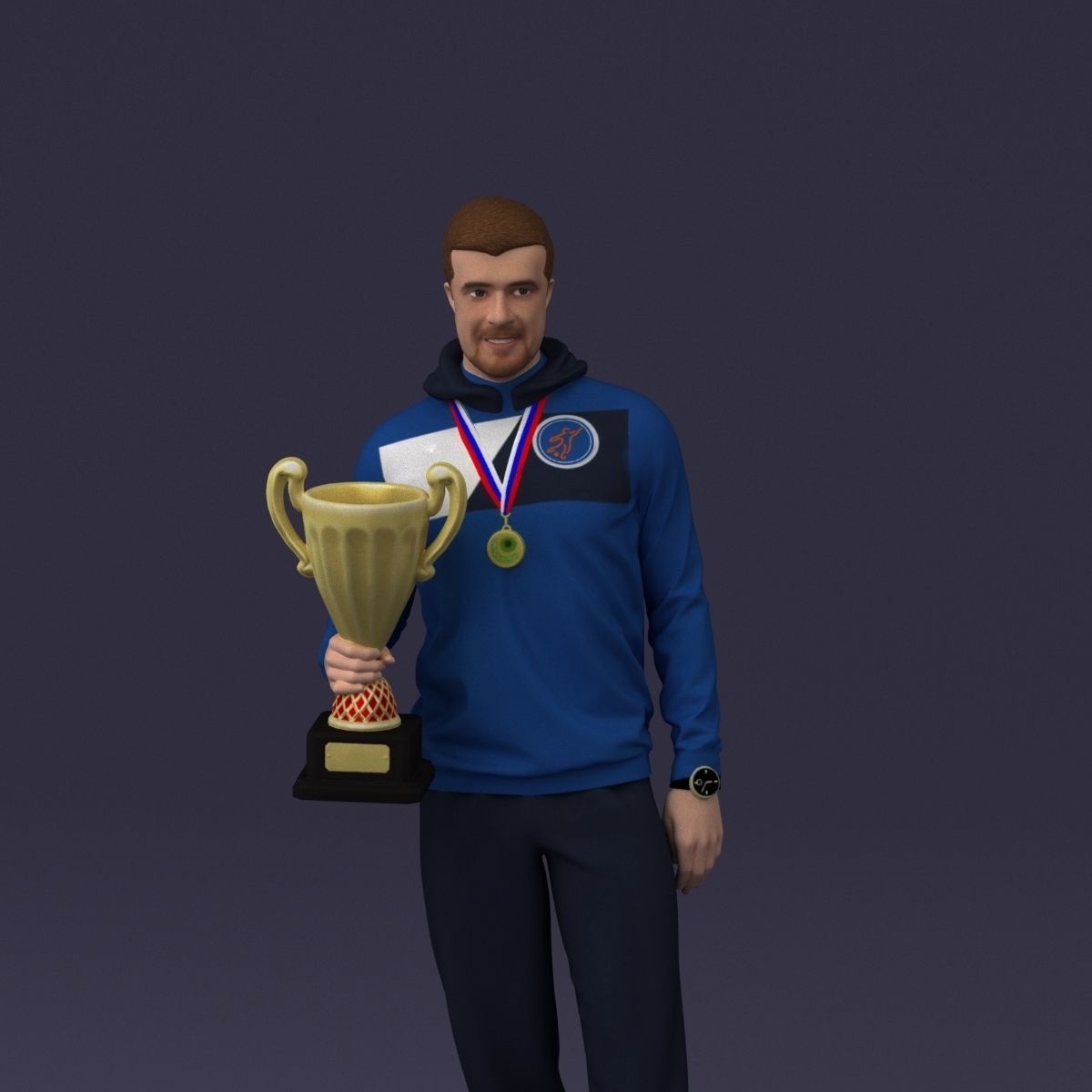 sportsman with cup 1073 3D Print Ready 3D print model_37