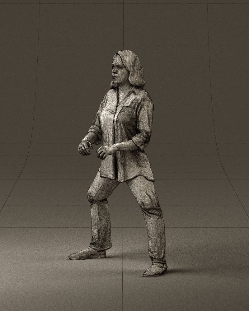 woman long hairs in horse seat pose 1083 3D Print Ready 3D print model_21