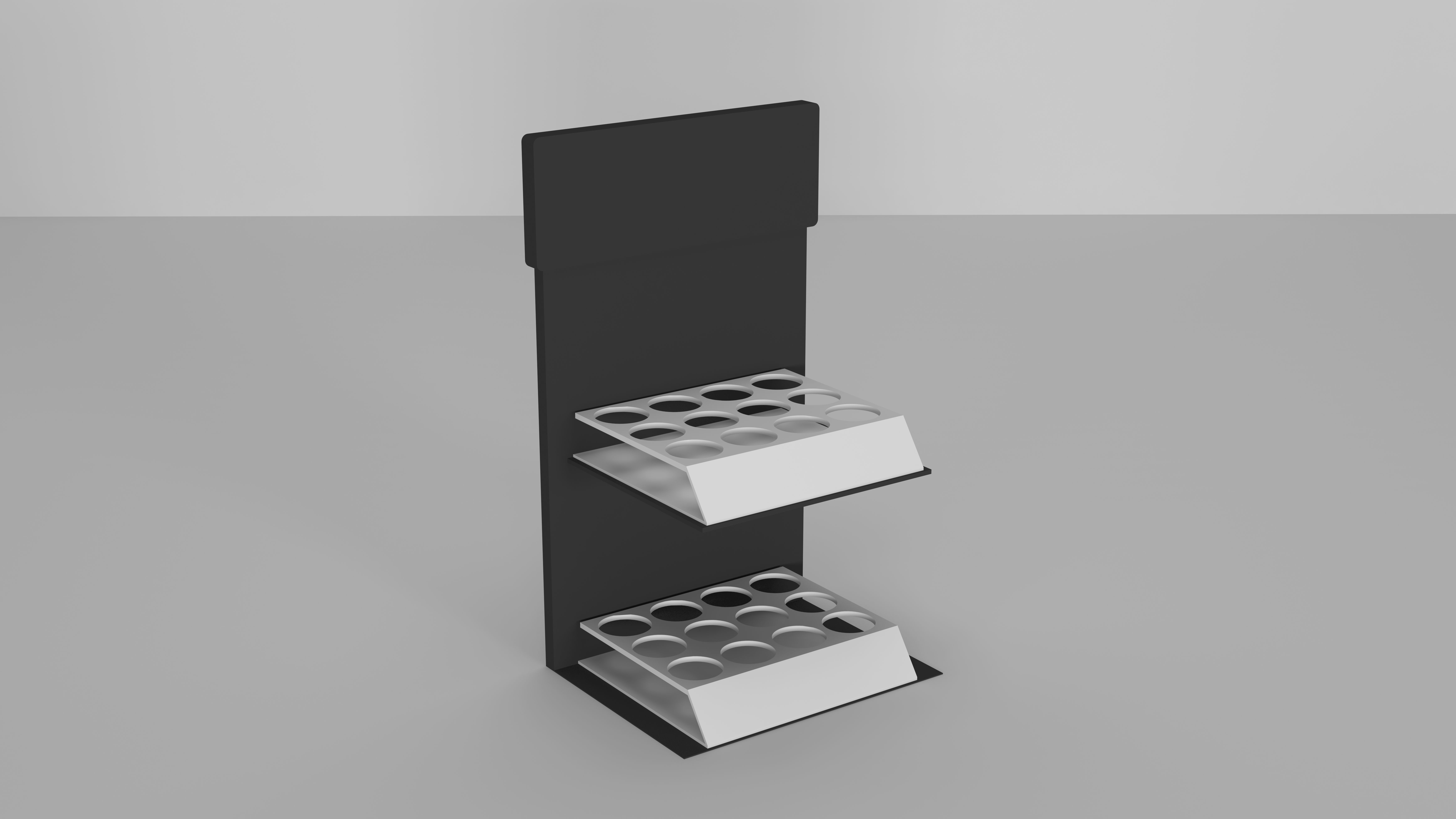 CBD Hemp Bottles Counter Top Product Display Shelf 3D model_5