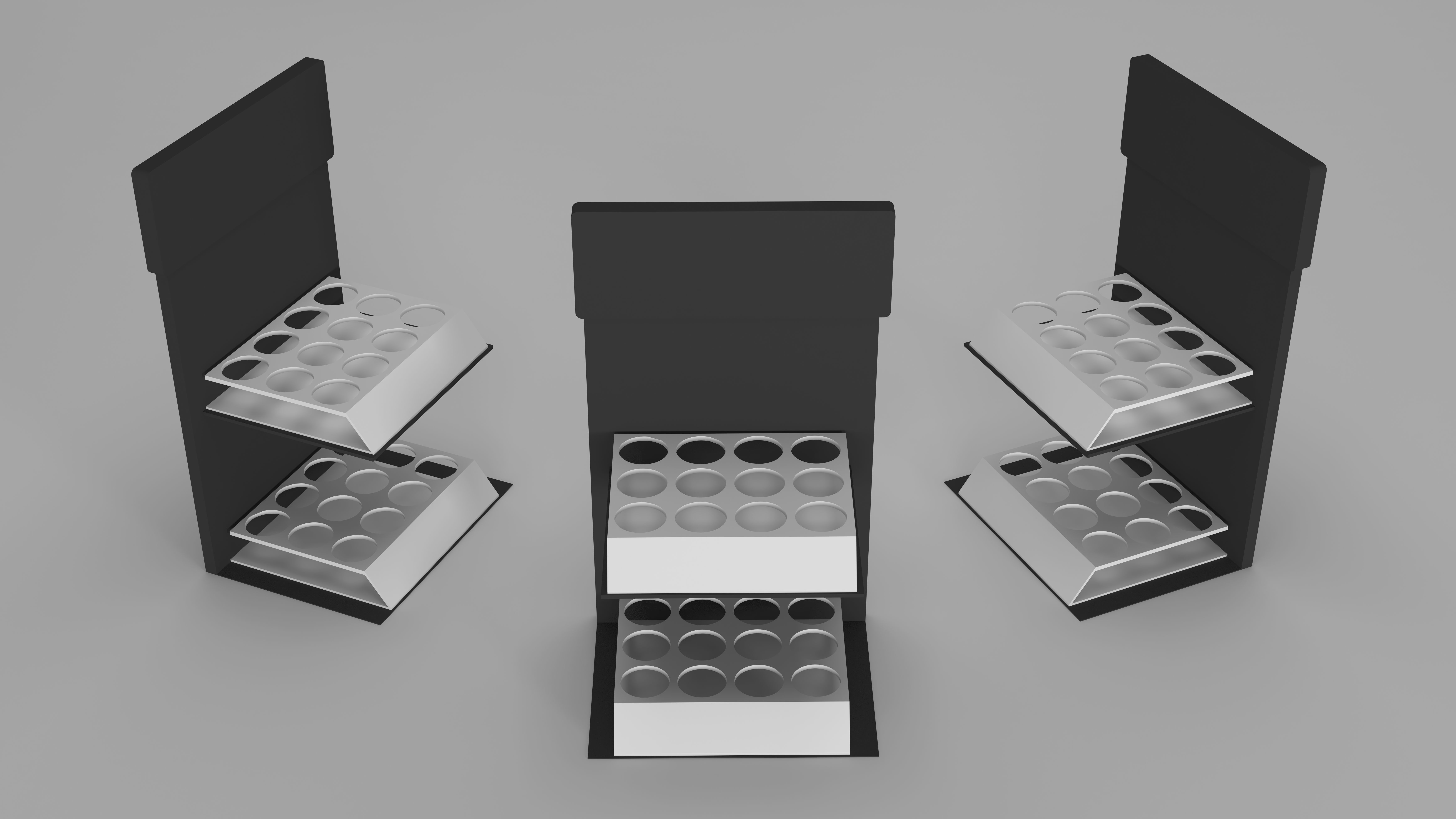 CBD Hemp Bottles Counter Top Product Display Shelf 3D model_3