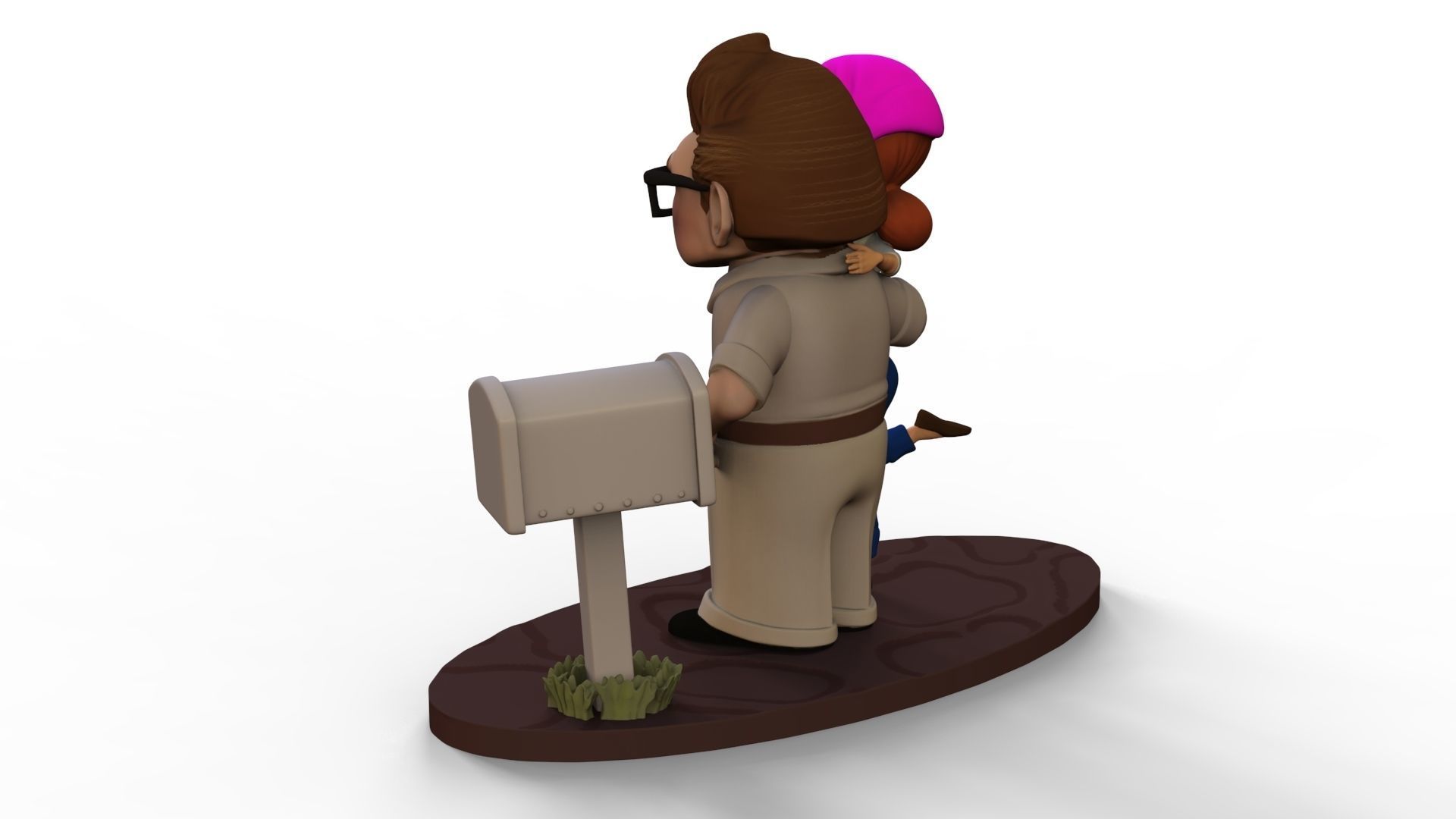 Carl and Ellie young 2 - Topcake for wedding 3D print model_9