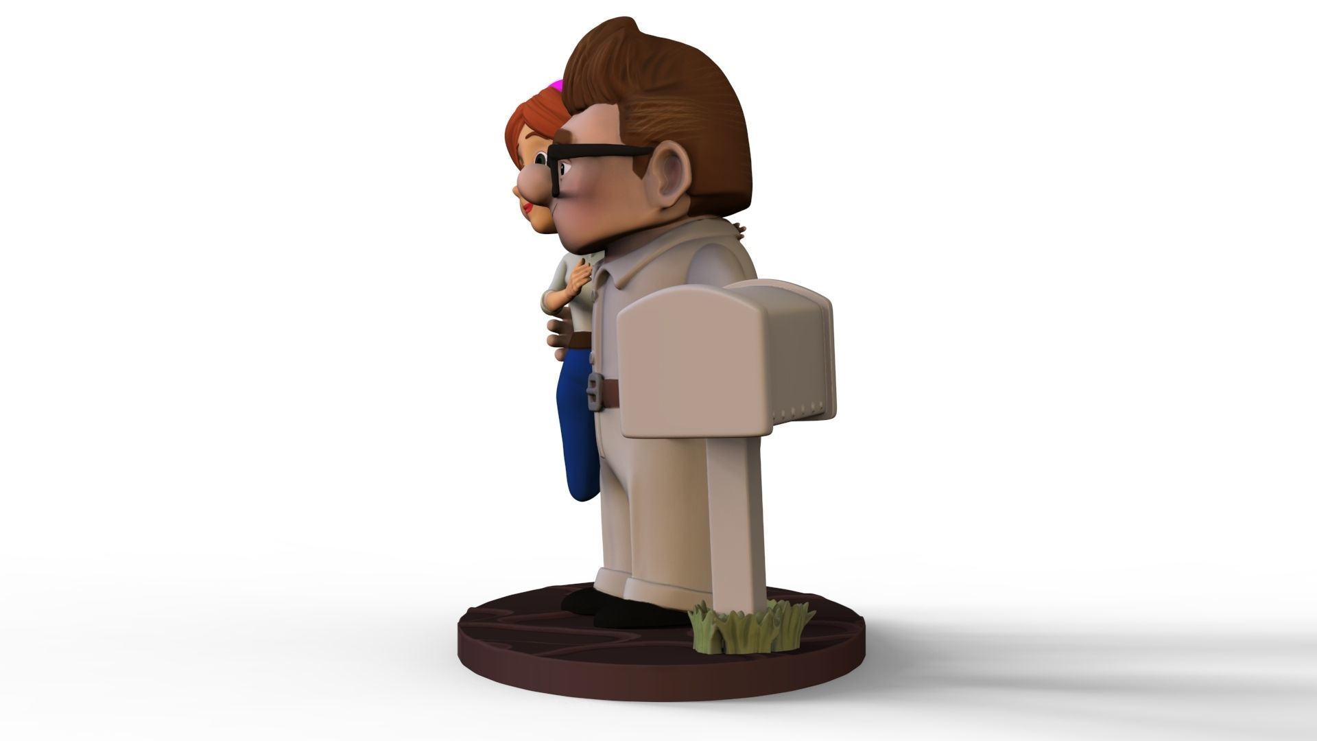 Carl and Ellie young 2 - Topcake for wedding 3D print model_4