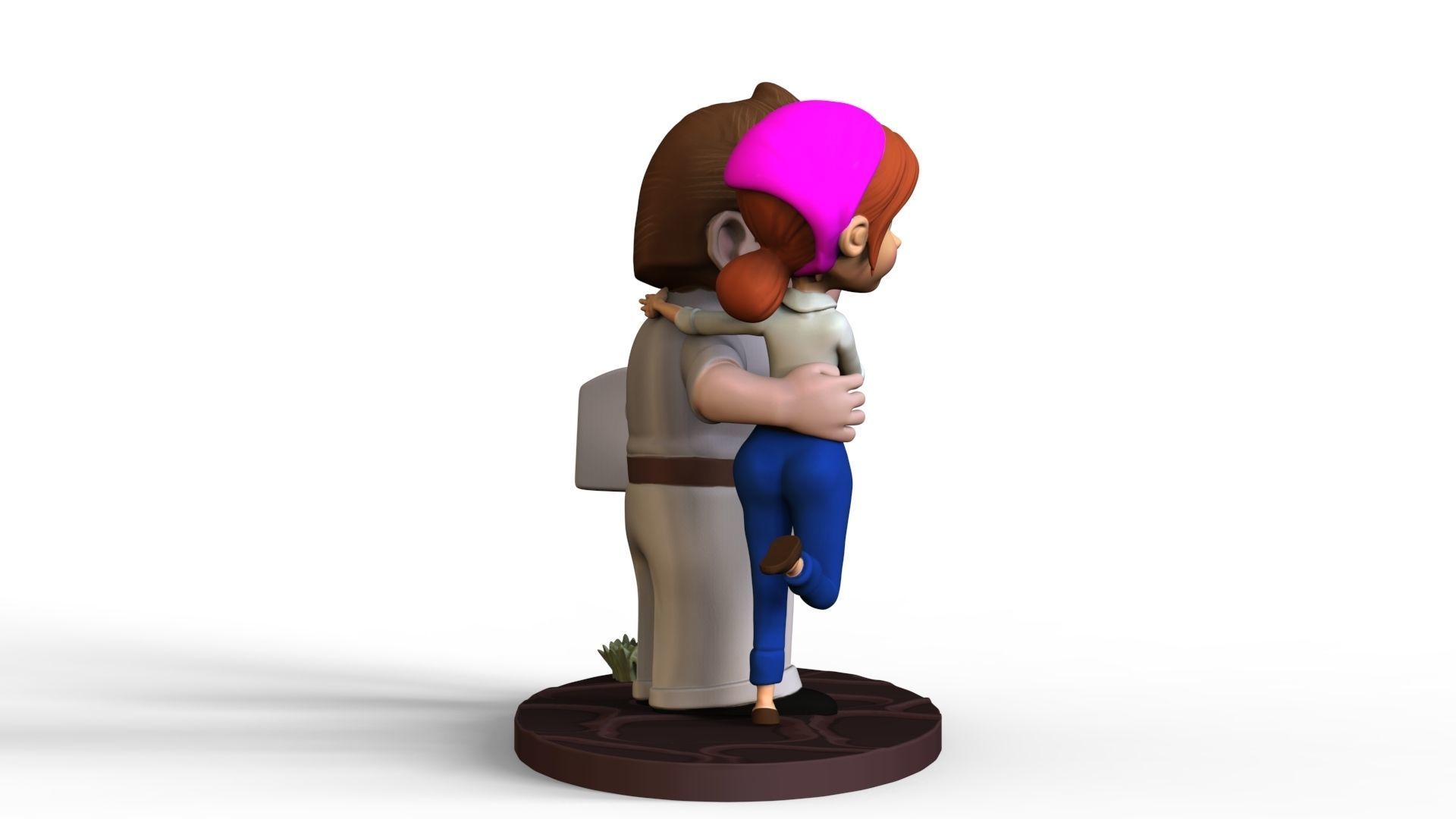 Carl and Ellie young 2 - Topcake for wedding 3D print model_5