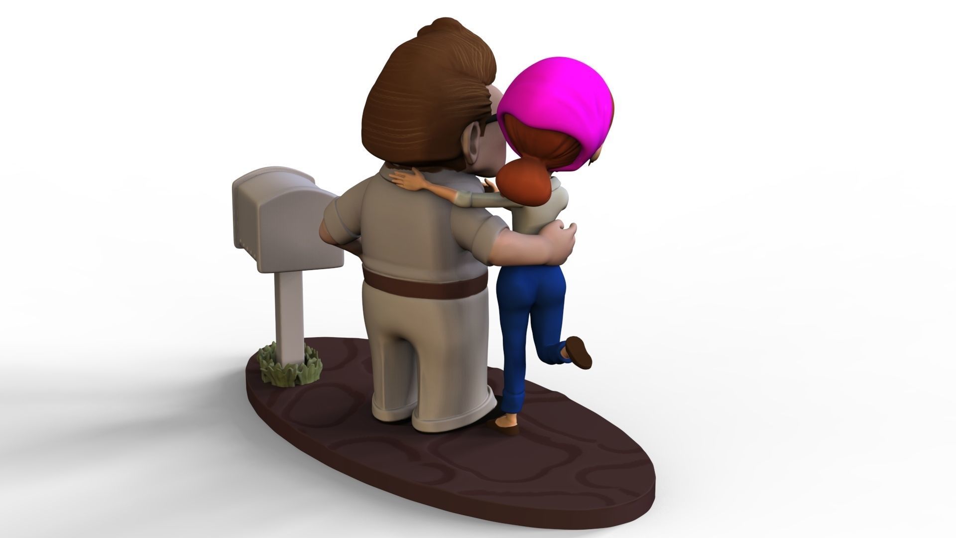 Carl and Ellie young 2 - Topcake for wedding 3D print model_10