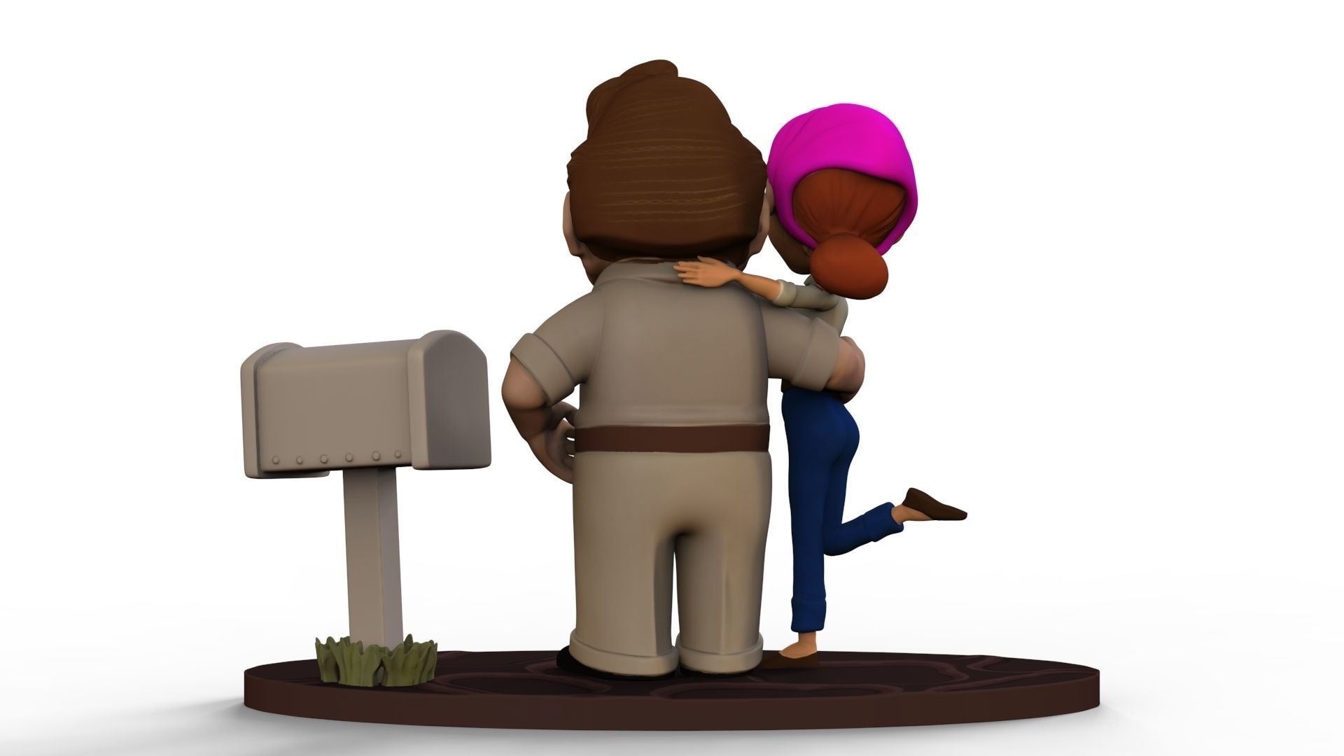 Carl and Ellie young 2 - Topcake for wedding 3D print model_7