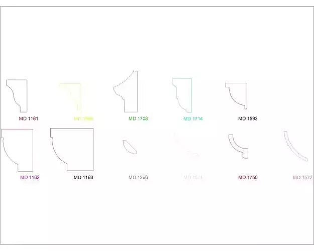 Sweep Profile - Cornice Crown Moulding Details Vol 5