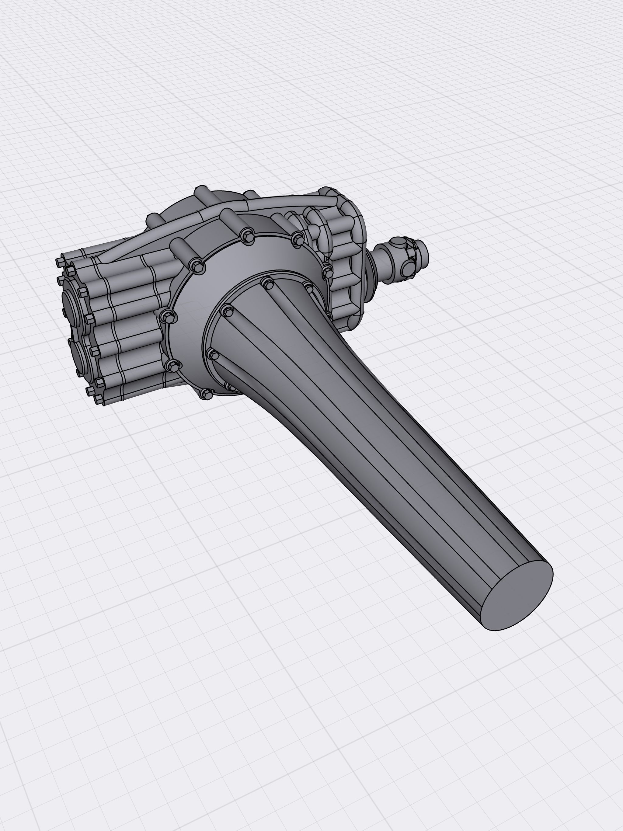 HOT ROD Quick Change rear diff with optional axles N covers 3D model 3D ...