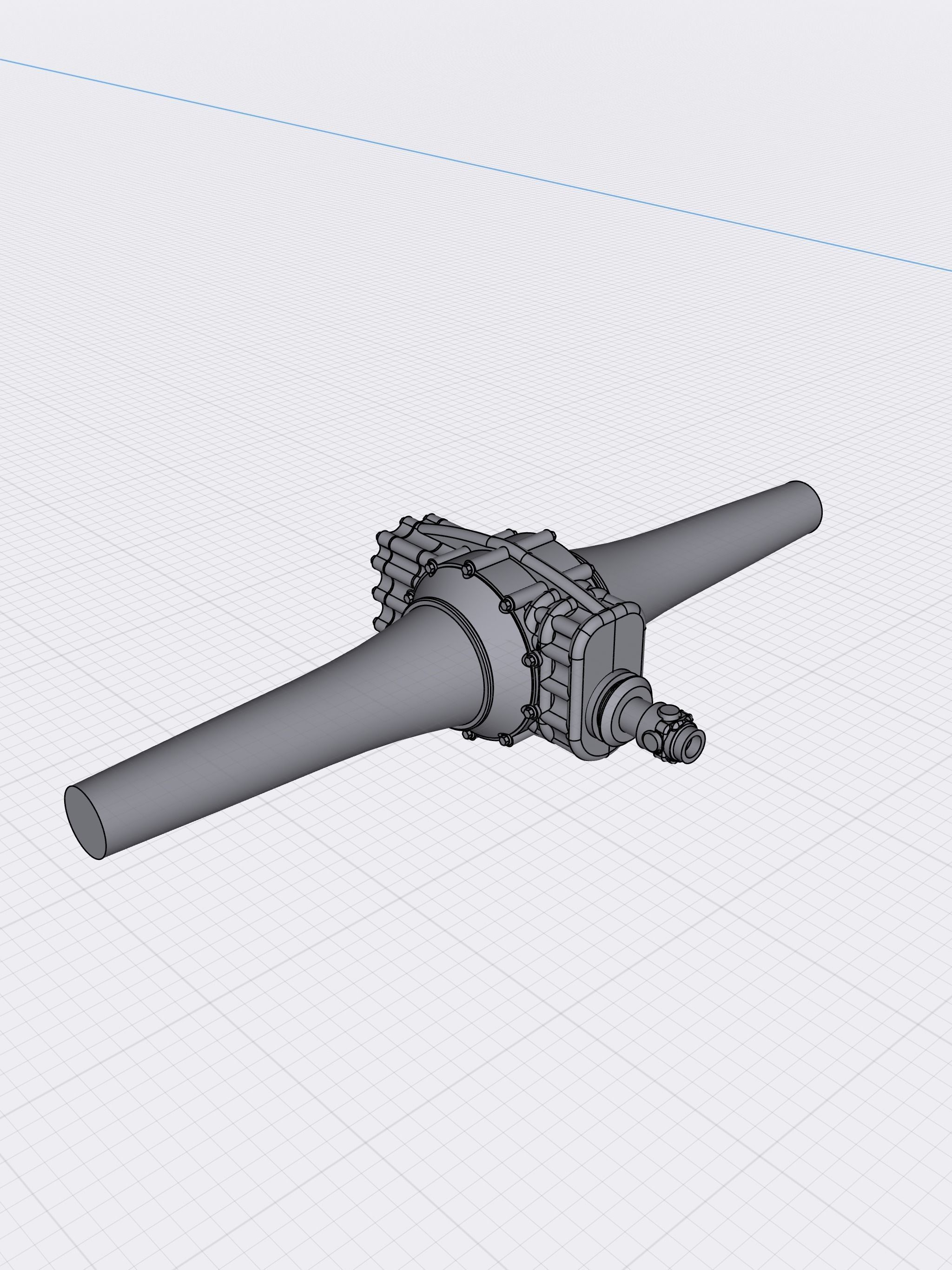 HOT ROD Quick Change rear diff with optional axles N covers 3D model 3D ...