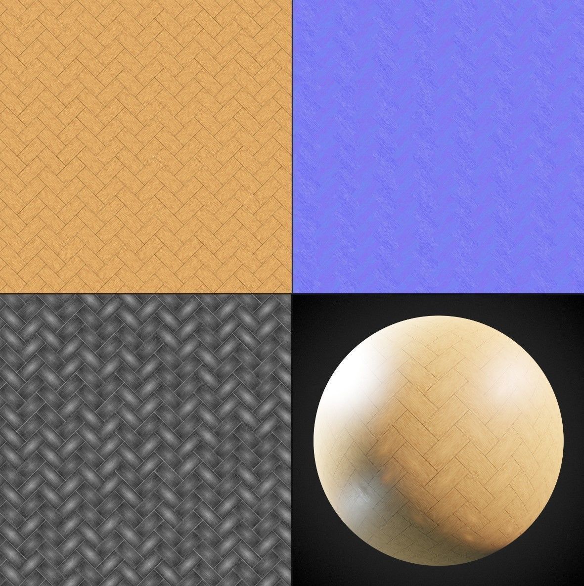 Oak Wood PBR Texture 07 - Texture Coordinate Texture_3