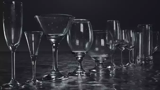 Glass Pack 3D Models