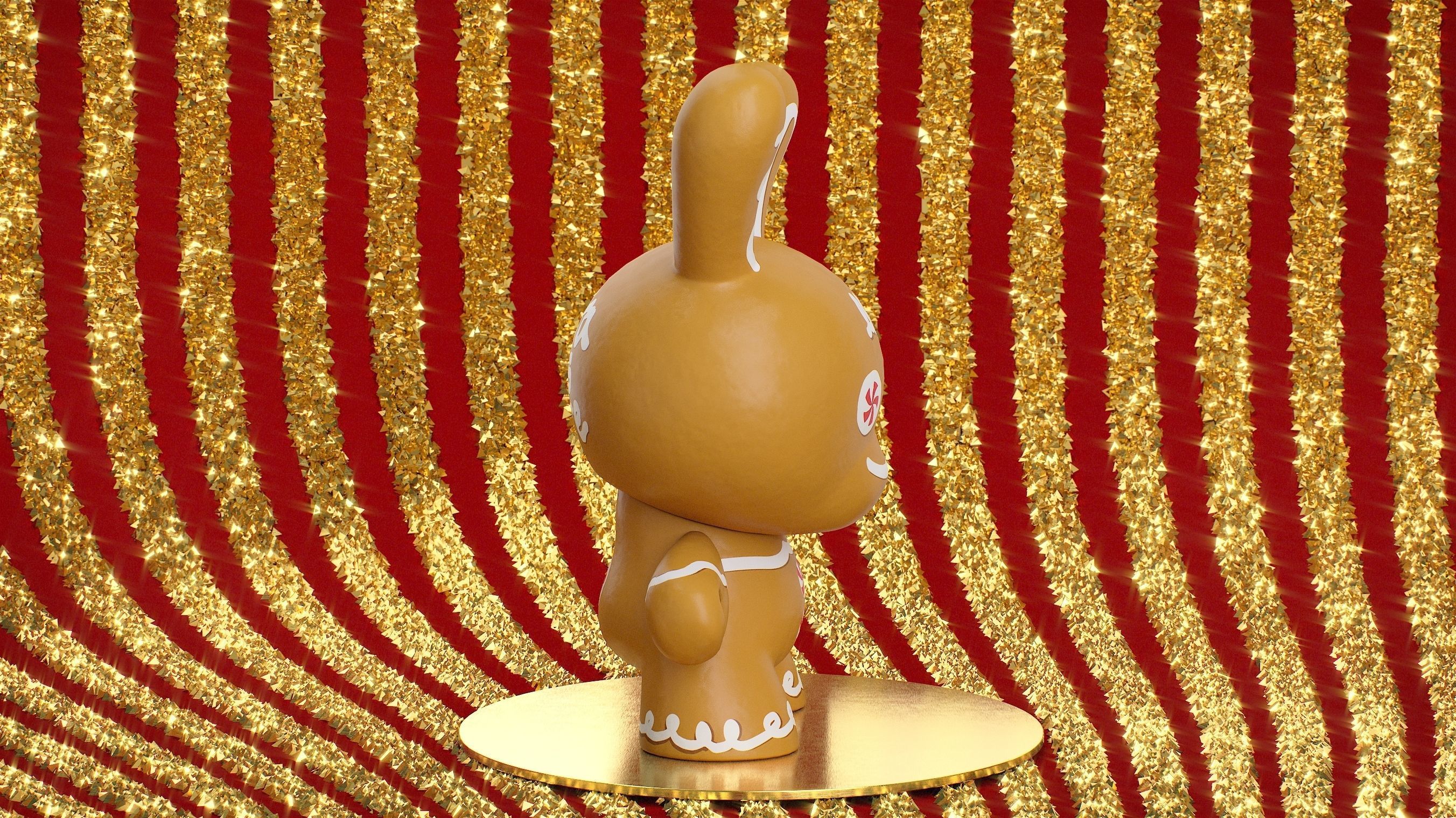 Kidrobot Cookie 12 inch Christmas Set Dunny 3D model_18