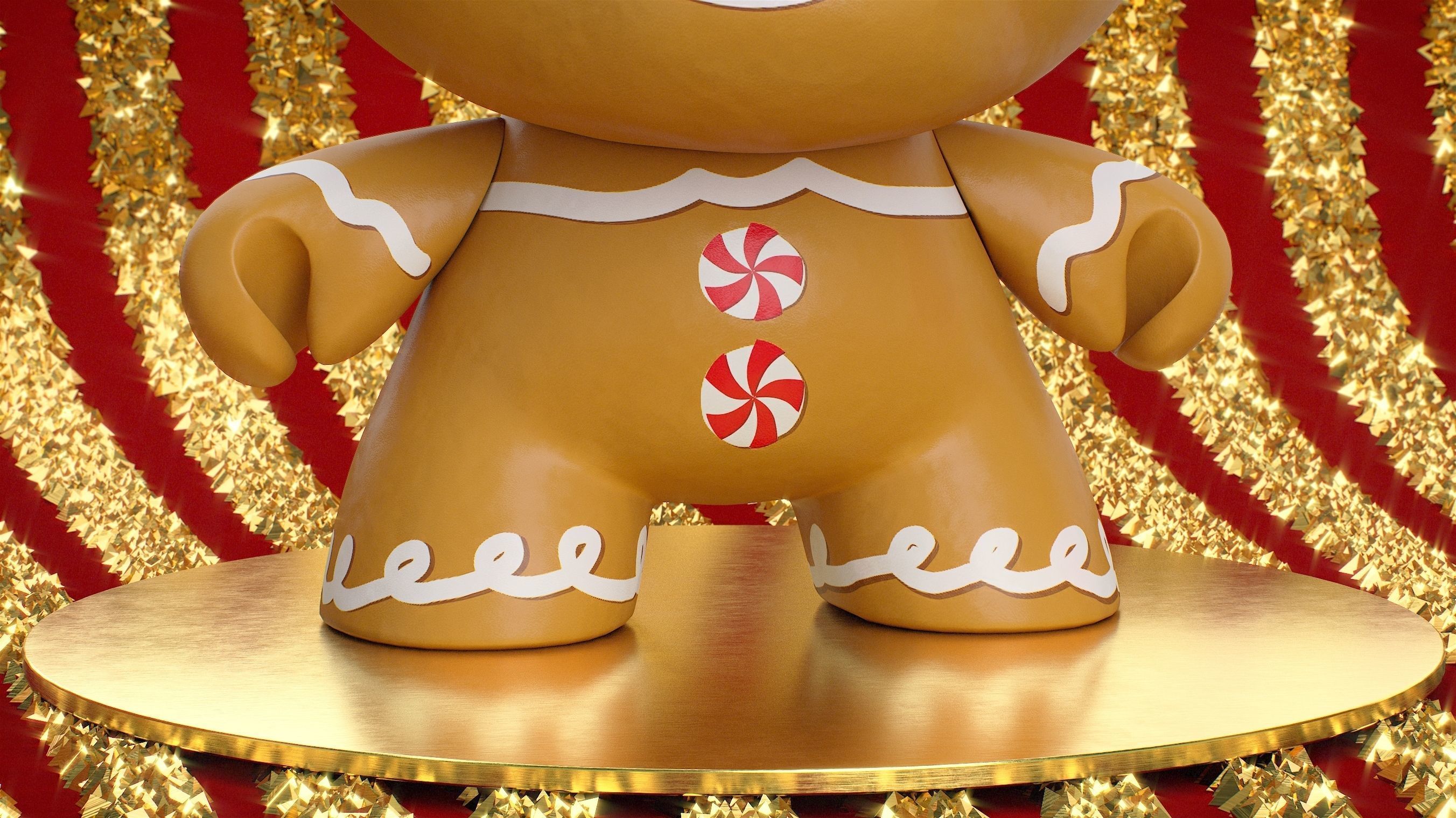 Kidrobot Cookie 12 inch Christmas Set Dunny 3D model_12
