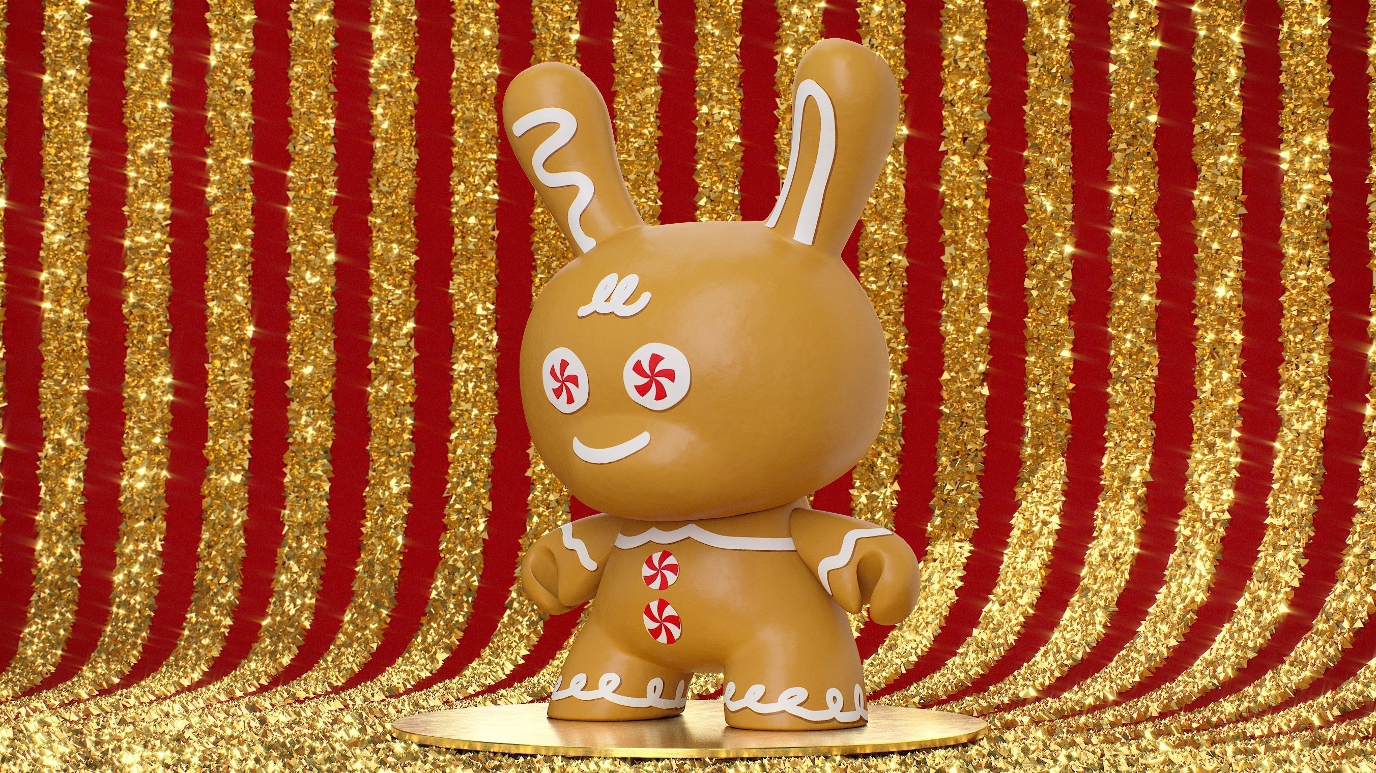 Kidrobot Cookie 12 inch Christmas Set Dunny 3D model_16