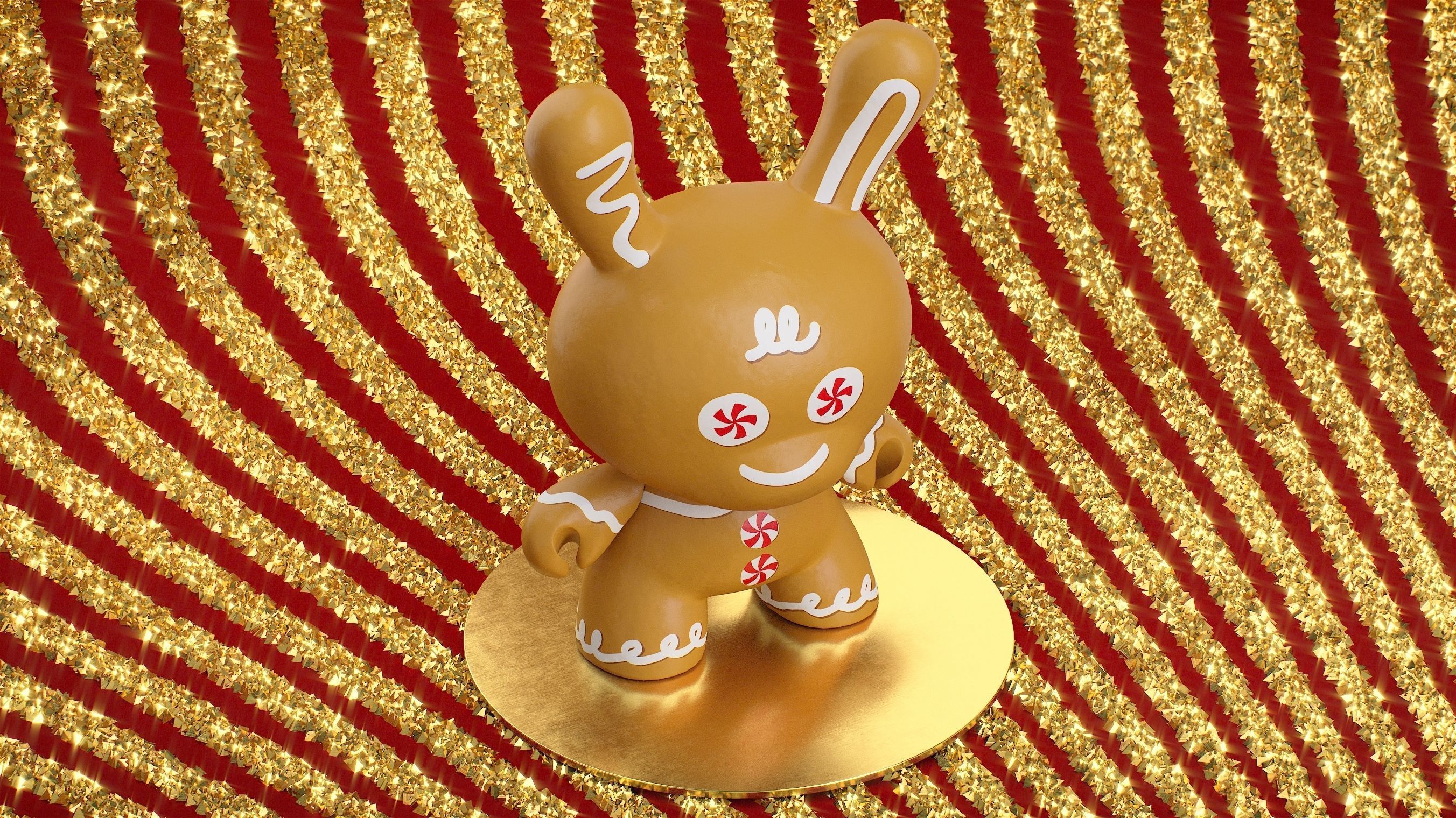 Kidrobot Cookie 12 inch Christmas Set Dunny 3D model_20
