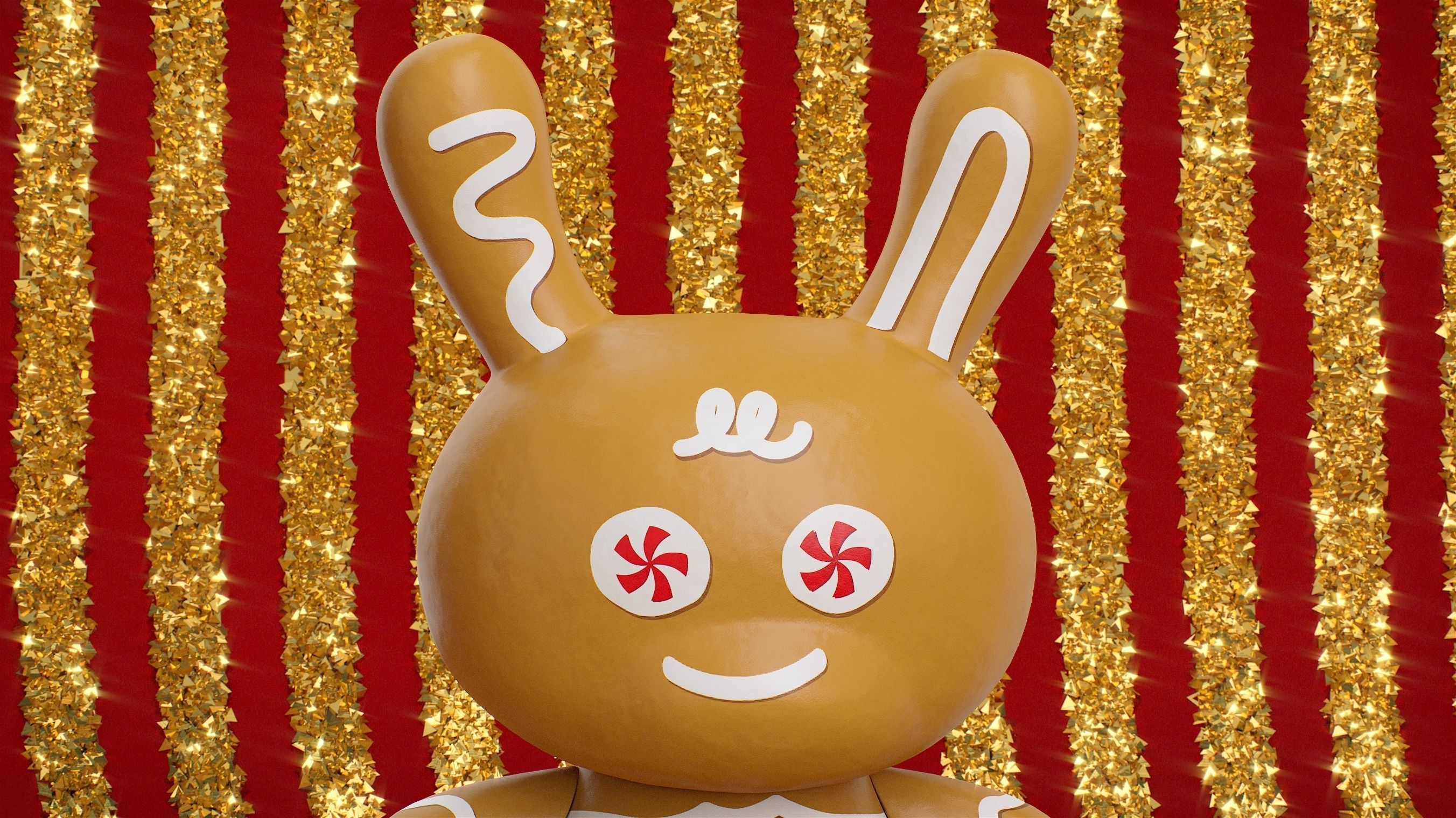 Kidrobot Cookie 12 inch Christmas Set Dunny 3D model_2
