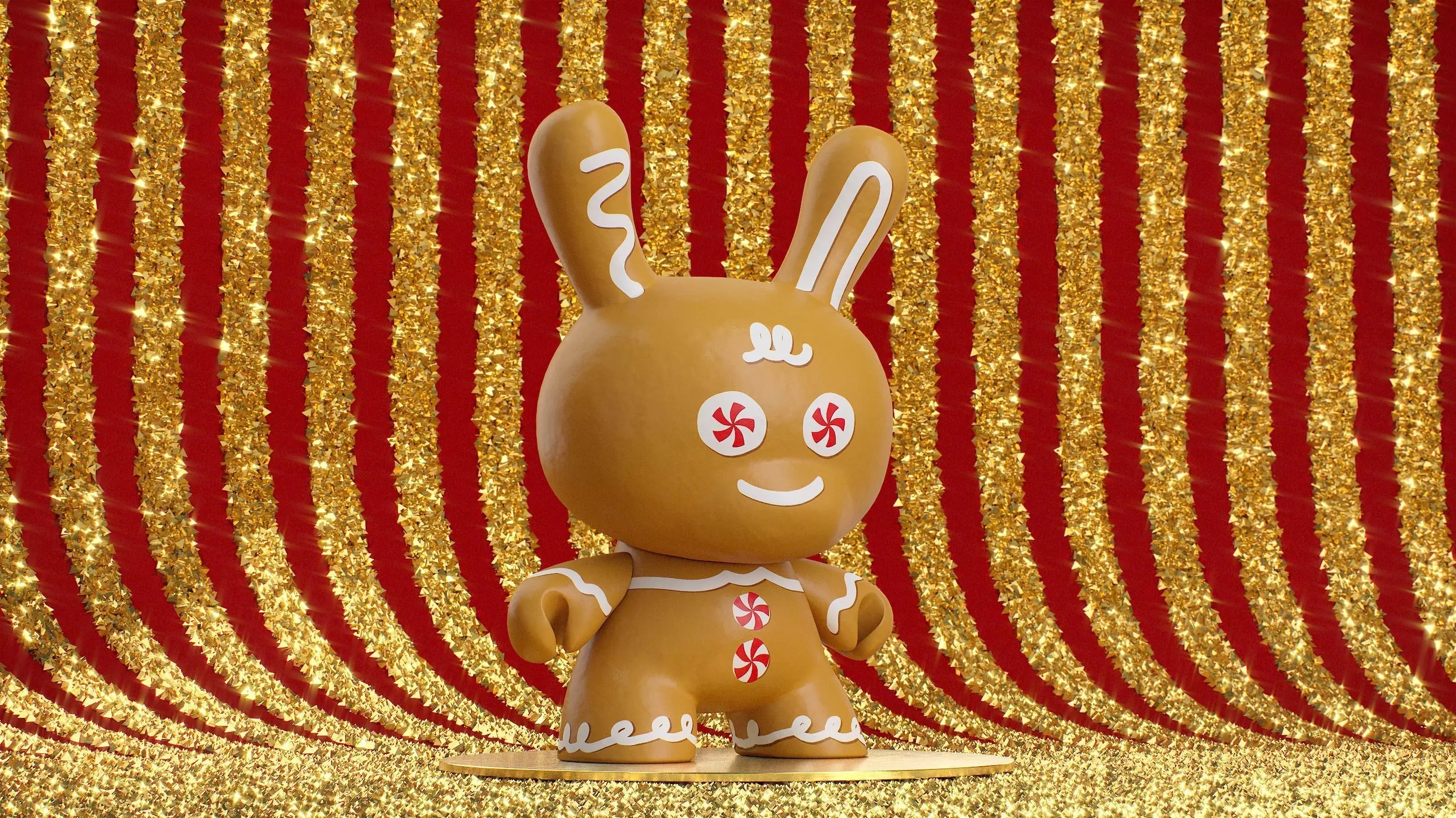 Kidrobot Cookie 12 inch Christmas Set Dunny 3D model_0
