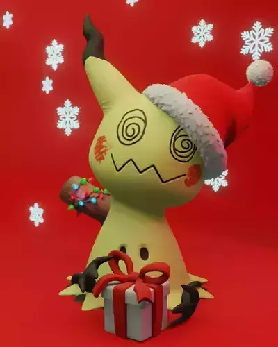 Pokemon mimikyu christmas 3D print model
