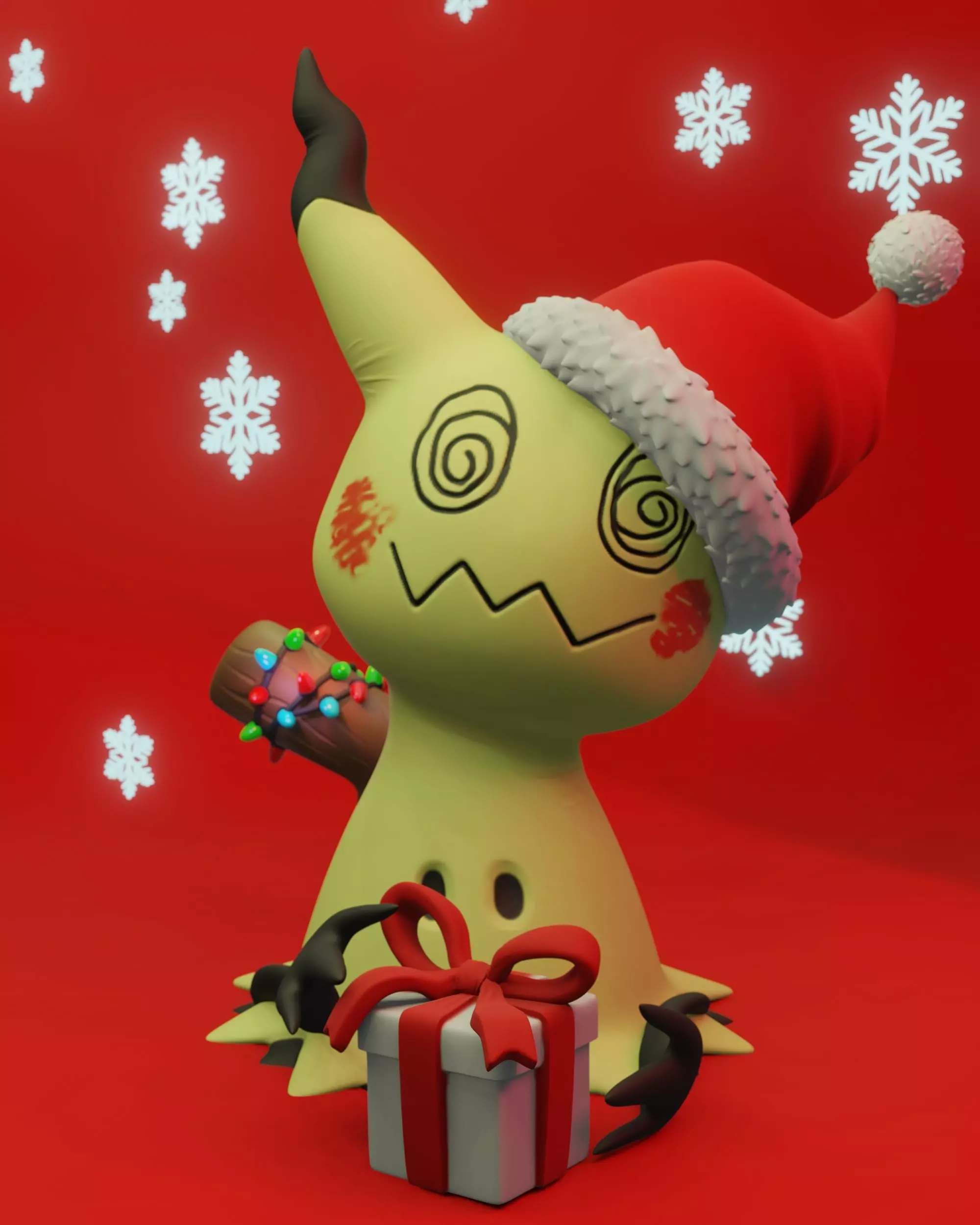 Pokemon mimikyu christmas 3D print model_0