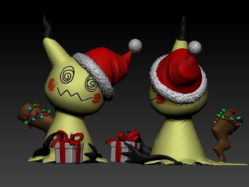 Pokemon mimikyu christmas 3D print model_1