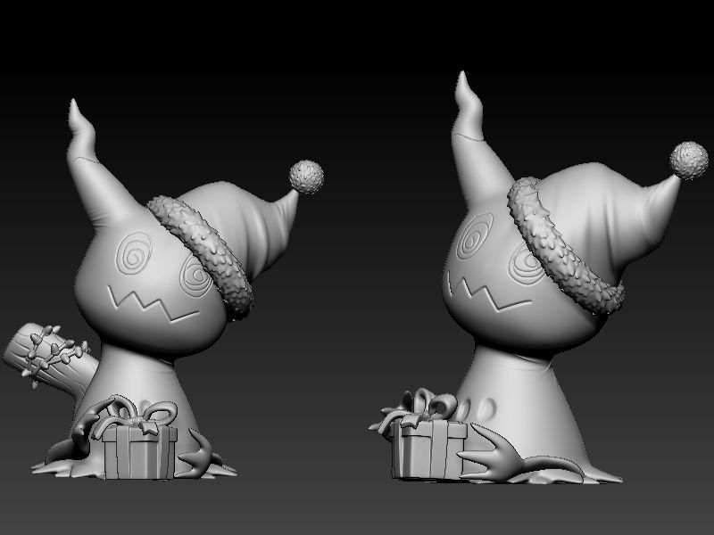 Pokemon mimikyu christmas 3D print model_2