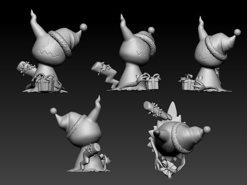 Pokemon mimikyu christmas 3D print model_4