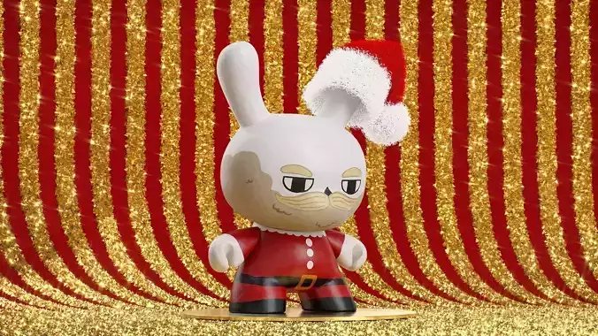 Kidrobot Santa Claus 12 inch Christmas Set Dunny