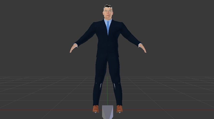 Businessman 01 Low-poly 3D model_4