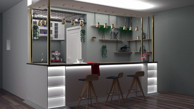 mini bar 3D model