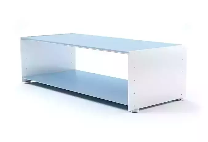 White Rectangular Storage Table