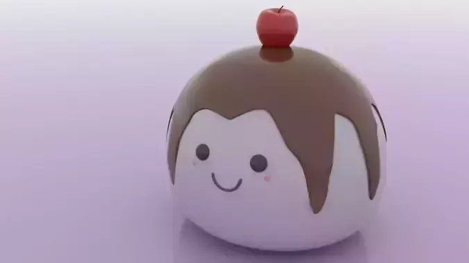 Cutie choco pie Low-poly 3D model