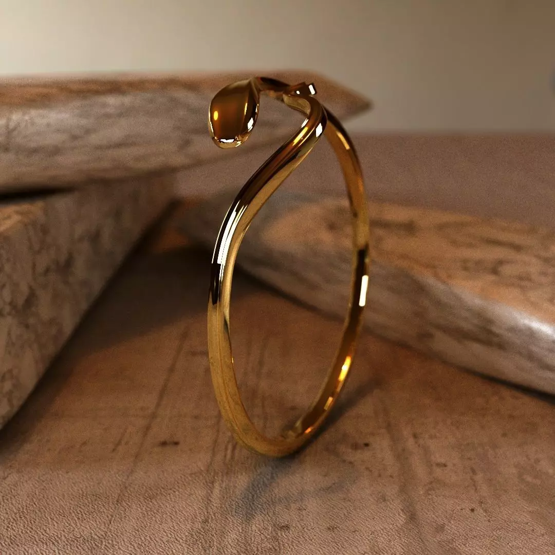 Snake Ring for women and men Low-poly 3D model