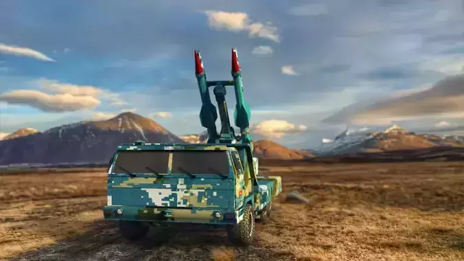 Red flag 12 anti-aircraft missile  red flag missiles 3D model