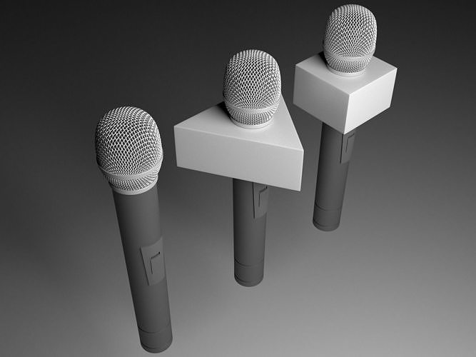 Microphones three 3D model