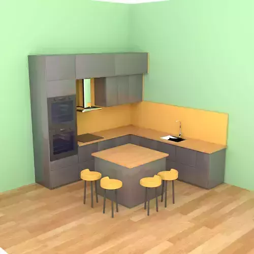 Kitchen with walls