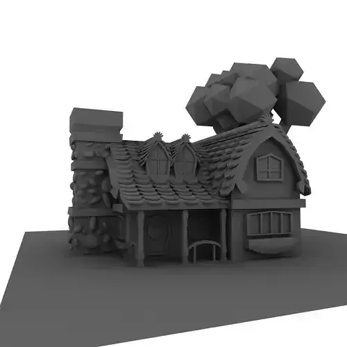 House with tree on top