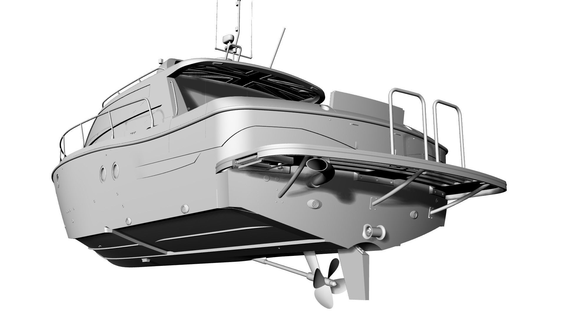 36 Foot Motor Boat 3D model_29