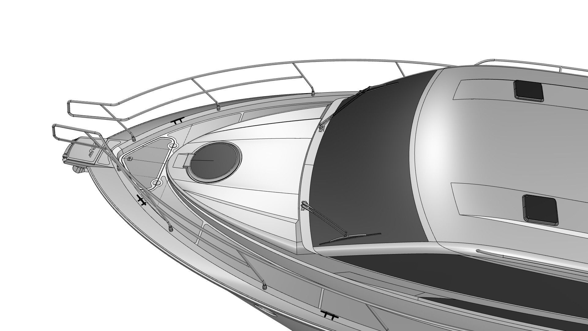 36 Foot Motor Boat 3D model_14