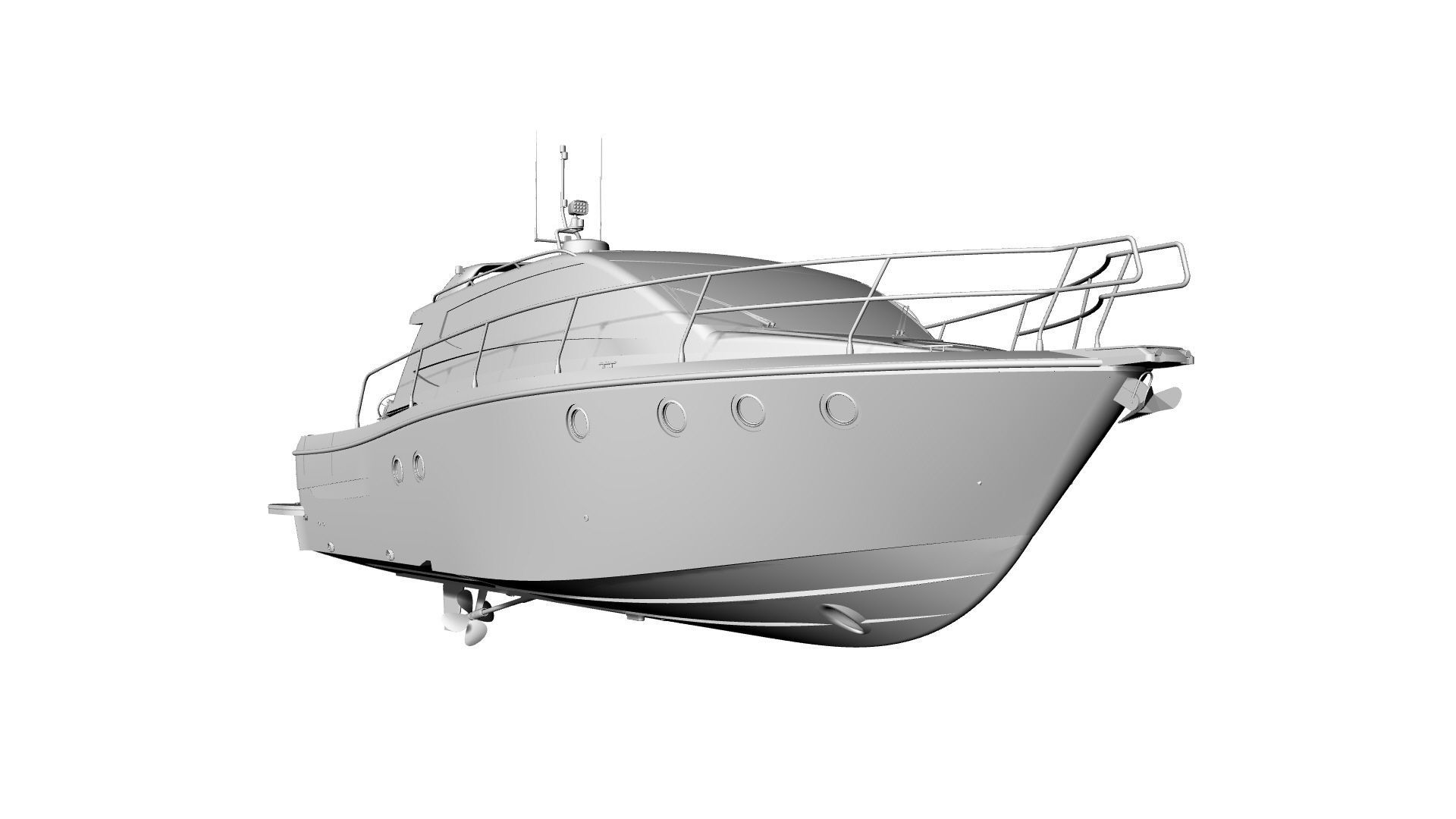 36 Foot Motor Boat 3D model_26