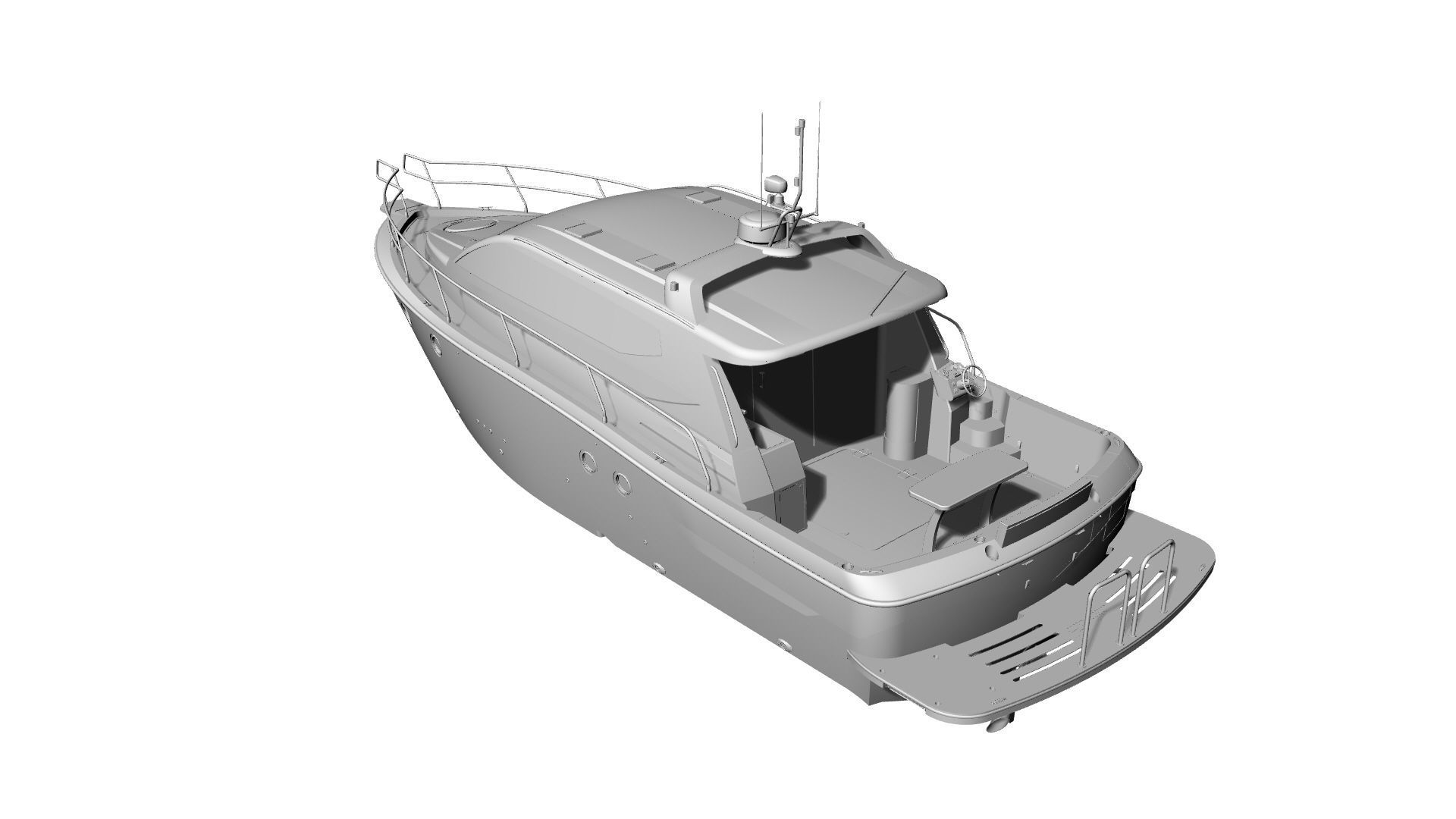 36 Foot Motor Boat 3D model_21