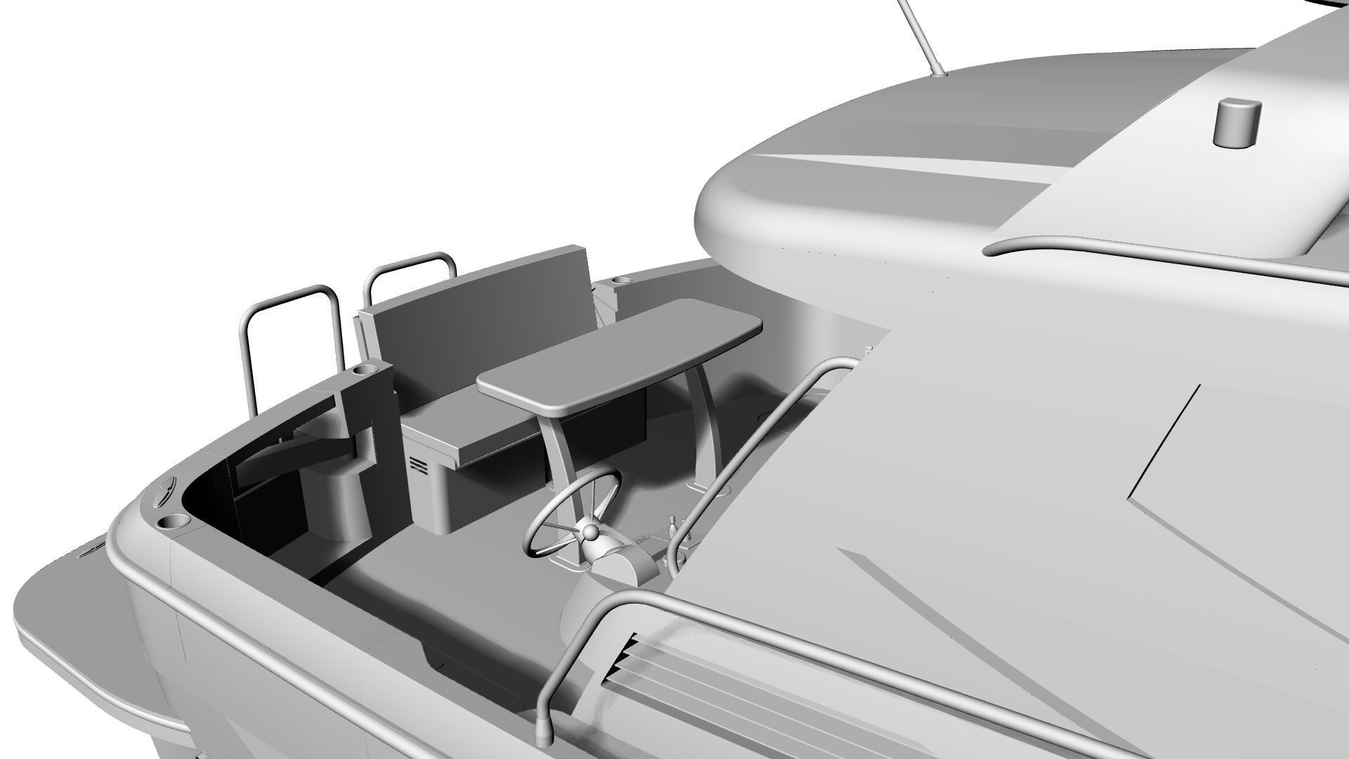 36 Foot Motor Boat 3D model_40