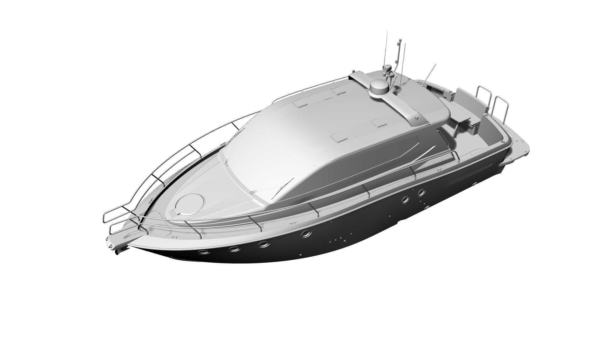 36 Foot Motor Boat 3D model_25