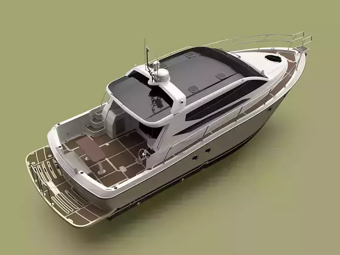 36 Foot Motor Boat 3D model