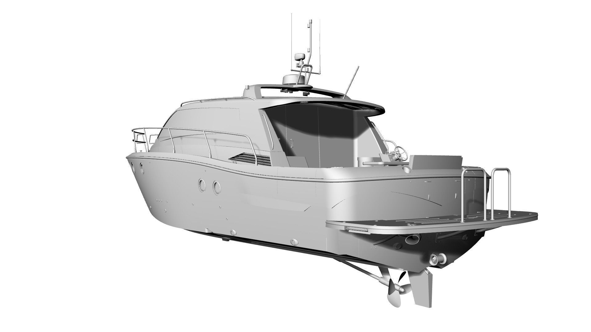36 Foot Motor Boat 3D model_24
