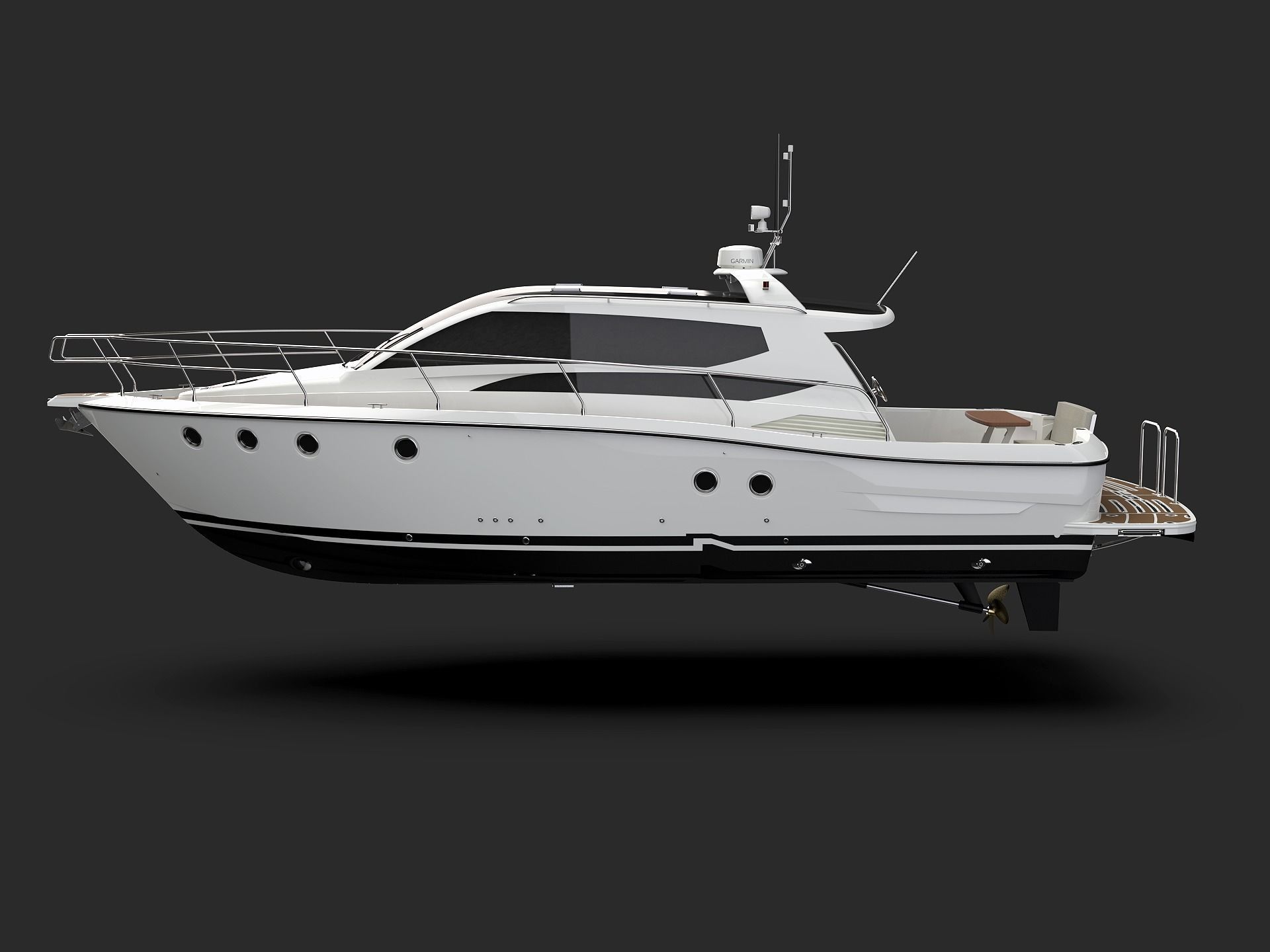 36 Foot Motor Boat 3D model_10