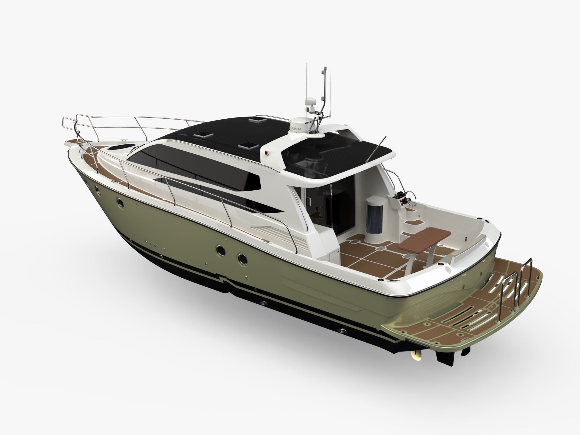 36 Foot Motor Boat 3D model_1
