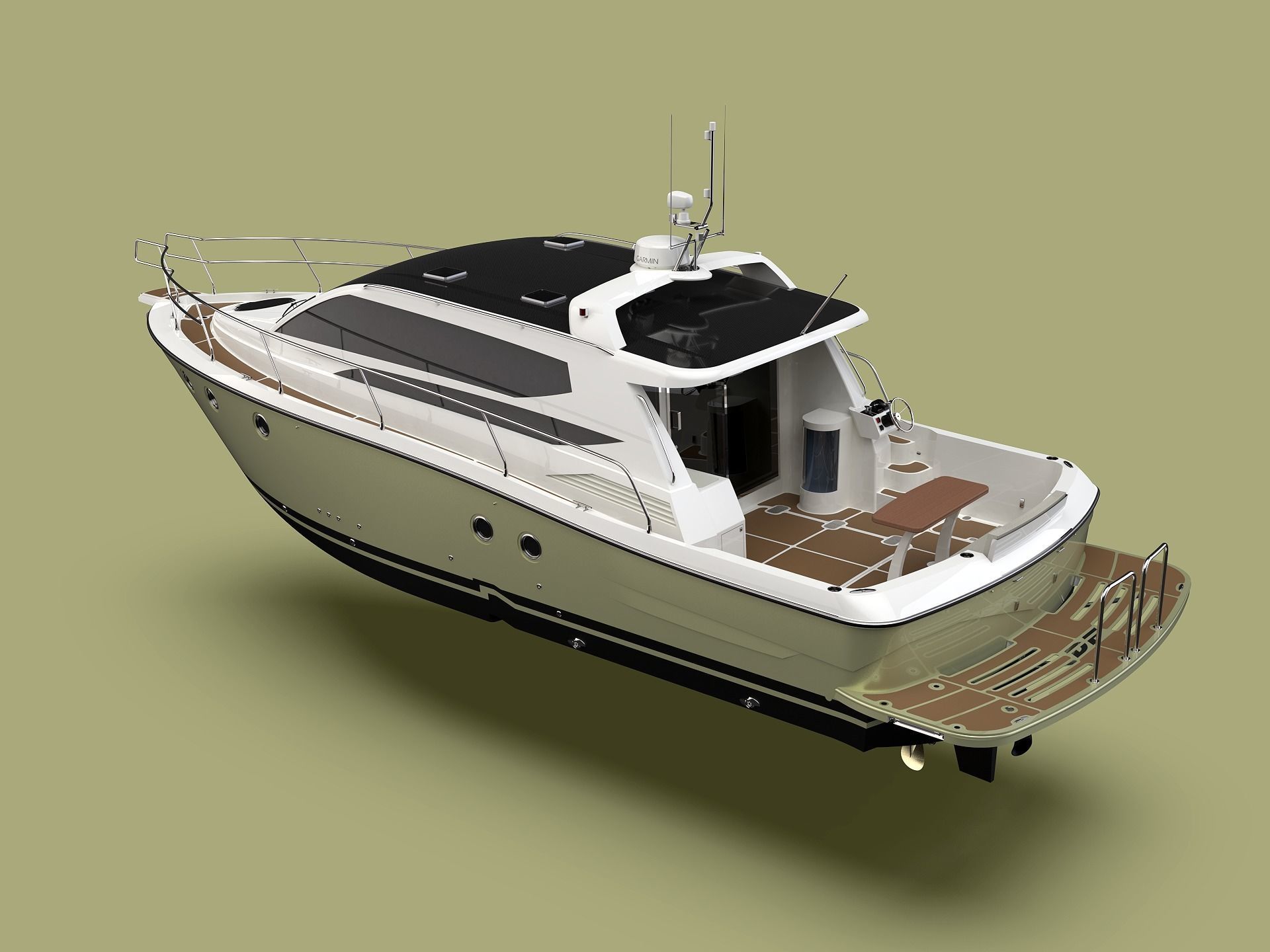 36 Foot Motor Boat 3D model_2