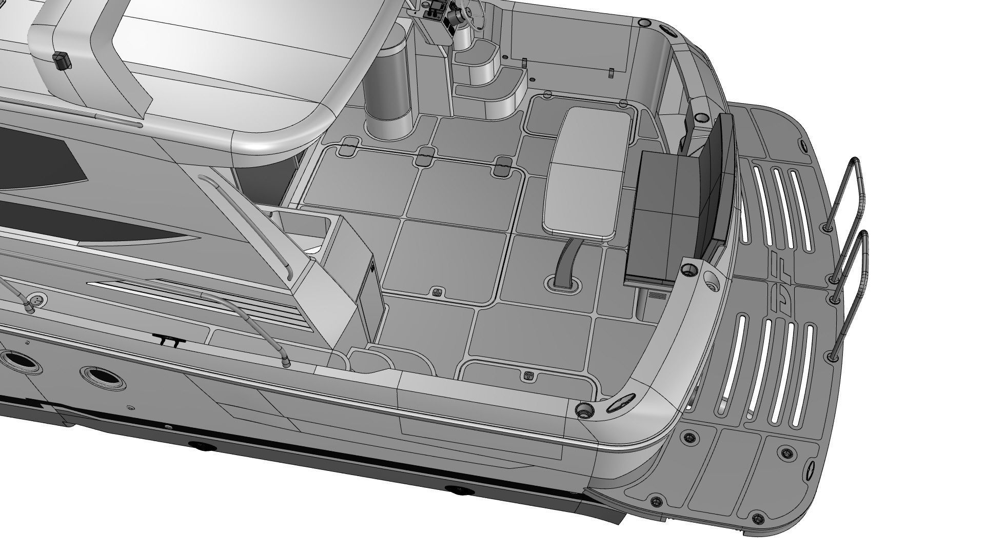 36 Foot Motor Boat 3D model_15