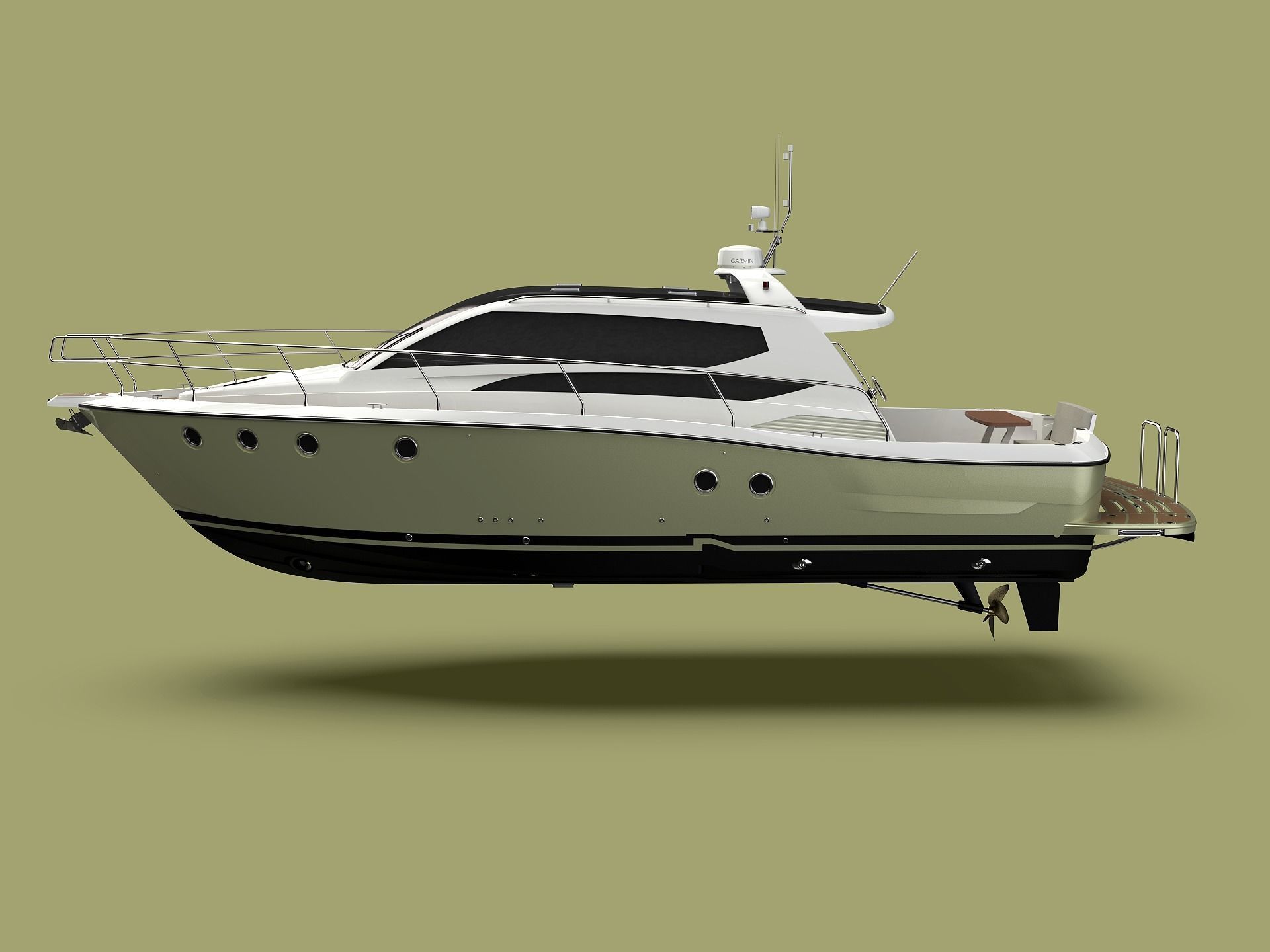 36 Foot Motor Boat 3D model_4